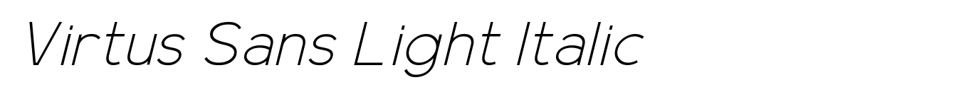 Virtus Sans Light Italic
